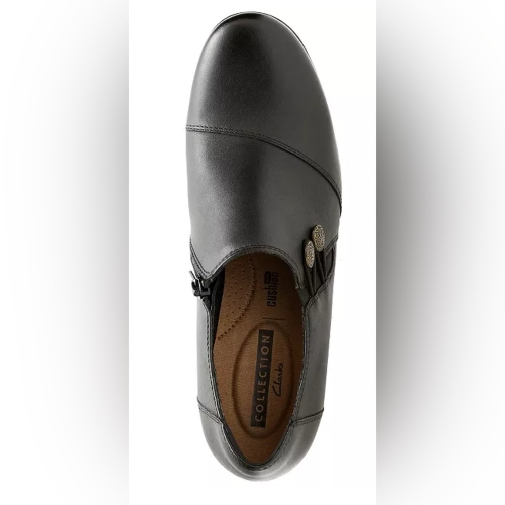CLARKS EMSLIE WARREN Black Leather Women's Shoes 9 NEW IN BOX - Picture 4 of 10
